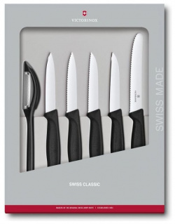 Набор ножей кухонных Victorinox Swiss Classic Kitchen (6 7113 6G) 6 шт черный 6G 