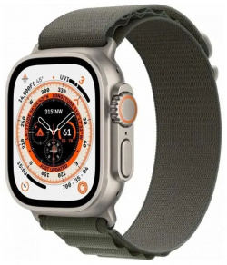 Умные часы Apple Watch 8 Ultra 49mm Titanium Case Starlight Ti Green M (MQEW3LL/A) MQEW3LL/A 