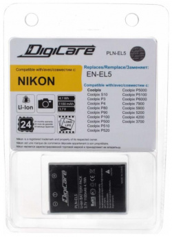 Аккумулятор DigiCare PLN EL5 / EN для CoolPix P90  P500 P510 P520