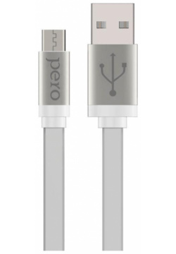 Дата кабель PERO micro USB  2А 0 2м белый