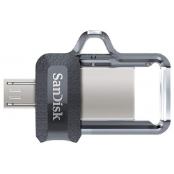 Флешка SanDisk Ultra Dual Drive m3 0 64GB Grey & Silver SDDD3 064G G46 