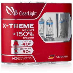 Лампа Clearlight H9 12V 65W X treme Vision +150% Light (компл  2 шт ) MLH9XTV150