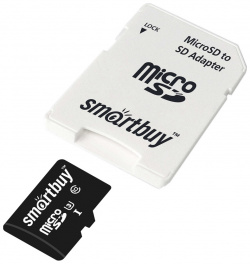 Карта памяти SmartBuy micro SDHC 32Gb Pro UHS I U3 + ADP (90/70 Mb/s) SB32GBSDCL10U3 01 