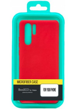 Силиконовый чехол BoraSCO Soft Touchс микрофиброй для Xiaomi Redmi 8 красный 37993 
