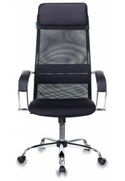 Кресло руководителя Бюрократ CH 608SL/BLACK спинка сетка черный TW 01 11 искусст кожа/ткань крестовина хром 