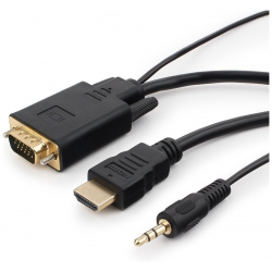 Кабель Gembird Cablexpert HDMI VGA 19M/15M + 3 5Jack 5m Black A 