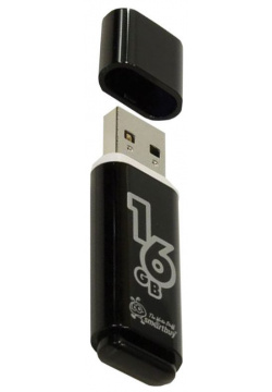 Флешка SmartBuy Glossy USB 2 0 16GB Black (SB16GBGS K) SB16GBGS K 