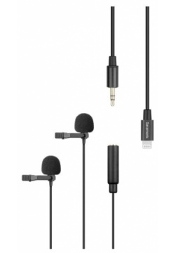 Петличный микрофон Saramonic LavMicro U1C с кабелем 6м и 2мя клипсами  разъем Lighting (iPhone)