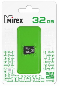 Карта памяти Mirex microSDHC 32Gb Class 10 (13612 MC10SD32) 13612 MC10SD32 В