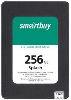 Накопитель SSD SmartBuy Splash 2019 256Gb (SBSSD 256GT MX902 25S3) SBSSD 25S3 