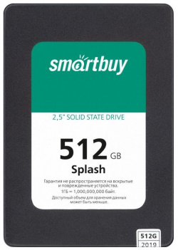 Накопитель SSD SmartBuy Splash 2019 512Gb (SBSSD 512GT MX902 25S3) SBSSD 25S3 