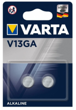Батарейка Varta V13GA (LR44/ SR44/ V357/ AG13) блистер 2шт Батарейки