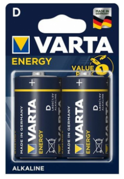Батарейка Varta Energy D блистер 2шт 