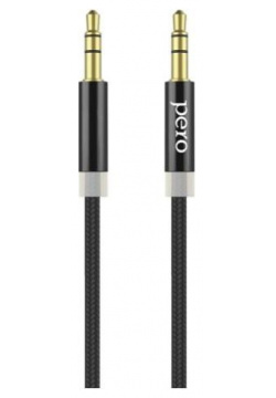 Аудио кабель PERO MC 01 2x3 5 JACK 1м Black 