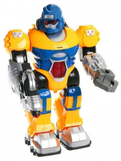 Робот Бласт на бат (свет звук движение)сине желтый в коробке подвижные руки и голова ZYC 0752 4 Noname 