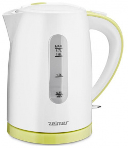 Чайник электрический Zelmer ZCK7616L WHITE/LIME 71504665P 
