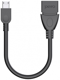 Адаптер PERO AD03 OTG MICRO USB CABLE TO  черный служит для
