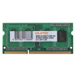 Память оперативная DDR3 Qumo 4Gb 1600MHz (QUM3S 4G1600C11L) 23835 