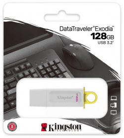 Флешка Kingston 128Gb DataTraveler Exodia  USB 3 2 gen 1 белый (KC U2G128 5R) KC 5R