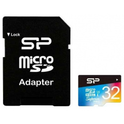 Карта памяти Silicon Power Superior Pro MicroSDHC 32Gb Class 10 (SP032GBSTHDU3V20SP) + адаптером SD SP032GBSTHDU3V20SP 