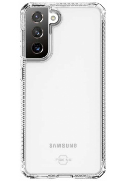 Чехол накладка антибактериальный ITSKINS HYBRID CLEAR для Samsung Galaxy S21 FE  прозрачный SG2F HBMKC TRSP