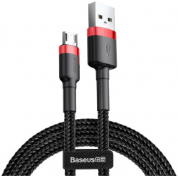 Кабель Baseus Cafule Cable USB  MicroUSB 2 4A 1m Red Black CAMKLF B91
