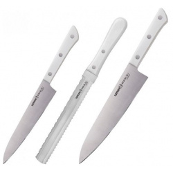 Набор ножей 3 в 1 Samura Harakiri  корроз стойкая сталь ABS пластик SHR 0230W/K