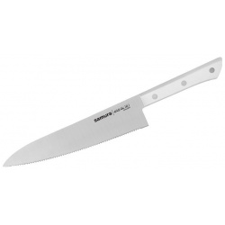 Нож Samura Harakiri Шеф серрейтор  20 8 см корроз стойкая сталь ABS пластик SHR 0086W/K