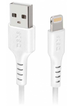 Дата кабель SBS  USB Lightning 1м белый TECABLEUSBIP589W
