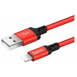 Кабель Hoco Times Speed X14i USB  Lightning 2M Red Black