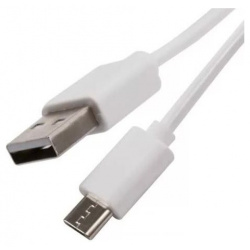 Дата Кабель Red Line Spiral USB  Micro белый УТ000026702 Синхронизация и заряд