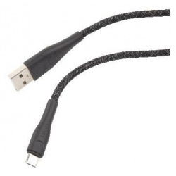 Дата Кабель USAMS SJ396 USB  micro (2 м) нейлоновая оплетка черный (SJ396USB01) УТ000021060
