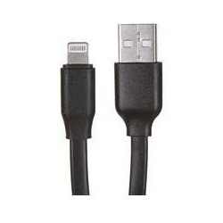 Дата кабель Плоский Red Line USB  8 pin для Apple (2A) черный УТ000023596