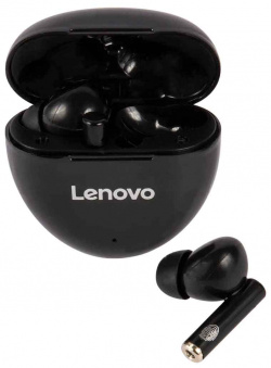 Наушники Lenovo HT06 с микрофоном (TWS)  черные (QXD1B07911) УТ000028614