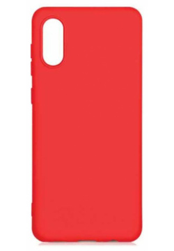 Чехол DF для Samsung Galaxy A02 с микрофиброй Silicone Red sOriginal 27 (RED) 