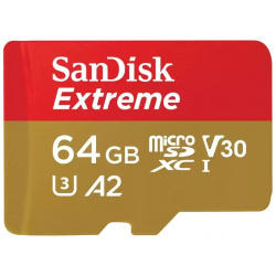 Карта памяти microSDXC SanDisk Extreme 64Gb (SDSQXAH 064G GN6MN) SDSQXAH GN6MN 