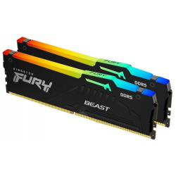 Память оперативная DDR5 Kingston Fury Beast CL40 32Gb PC44800  5600Mhz (KF556C40BBAK2 32) KF556C40BBAK2 32