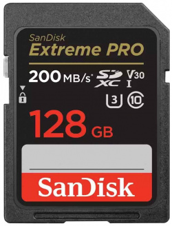Карта памяти SanDisk Extreme PRO 128GB SDXC Memory Card 200MB/s SDSDXXD 128G GN4IN 