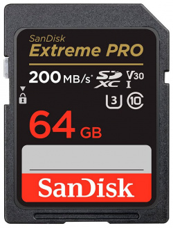 Карта памяти 64Gb SanDisk Extreme SDXC Class 10 UHS I U3 V30 (170/80 Mb/s) 