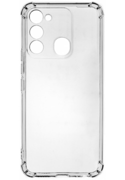 Клип кейс PERO силикон для Tecno Spark 8C прозрачный усиленный 
