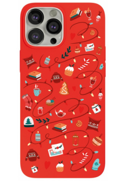 Чехол защитный VLP Art Collection для iPhone 13 ProMax  Winter красный SCA21 67CSRD