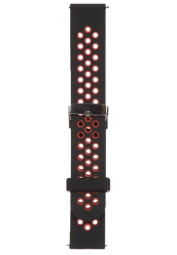 Ремешок Red Line для часов универсальный 20 mm  силикон черный с красным УТ000024614