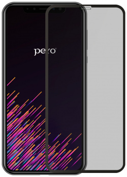 Стекло защитное PERO Full Glue Privacy для iPhone 15 Pro Max  черное