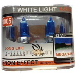 Комплект ламп Clearlight HB3 12V 65W WhiteLight (2 шт ) ML9005WL 