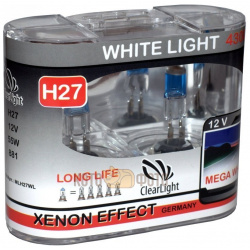 Комплект ламп Clearlight H27 12V 55W WhiteLight (2 шт ) MLH27WL Галогеновая