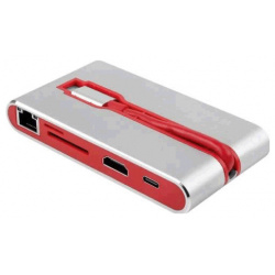 Хаб разветвитель USB Rombica Type C Hermes (TC 00253) Red TC 00253 