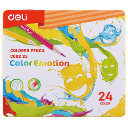 Карандаши цветные Deli Color Emotion 24 цвета EC00225 