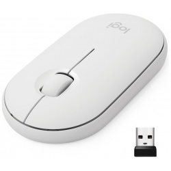 Мышь беспроводная Logitech M350 Pebble Mouse  white (910 005716) 910 005541