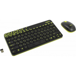 Набор клавиатура+мышь Logitech MK240 черный/жёлтый 920 008213 