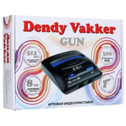 Игровая приставка Dendy Vakker (300 встроенных игр + световой пистолет) 300 И